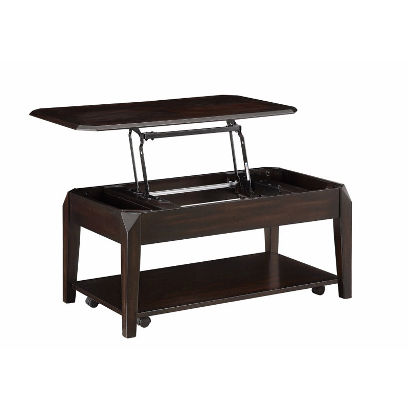 Winston Porter Iseminger Solid Wood Lift Top Extendable Coffee Table
